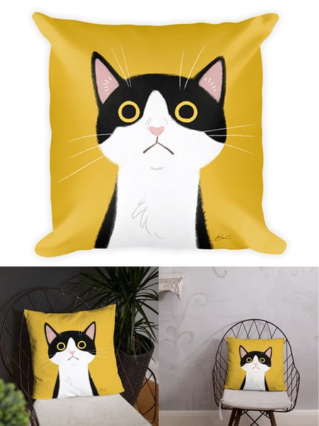 Image of Tuxedo Cat Pillow