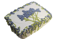 Image 4 of Grape Hyacinth Bouquet| Dairy-Free Vanilla Sheet Cake With White Vanilla Icing