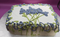 Image 3 of Grape Hyacinth Bouquet| Dairy-Free Vanilla Sheet Cake With White Vanilla Icing