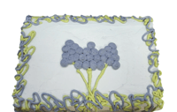 Image 3 of Grape Hyacinth Bouquet| Dairy-Free Vanilla Sheet Cake With Pastel Blue Vanilla Icing