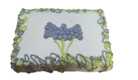 Image 1 of Grape Hyacinth Bouquet| Dairy-Free Vanilla Sheet Cake With Pastel Blue Vanilla Icing