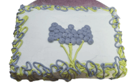 Image 5 of Grape Hyacinth Bouquet| Dairy-Free Vanilla Sheet Cake With Pastel Blue Vanilla Icing