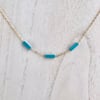 Turquoise 3-Bar Spaced Choker