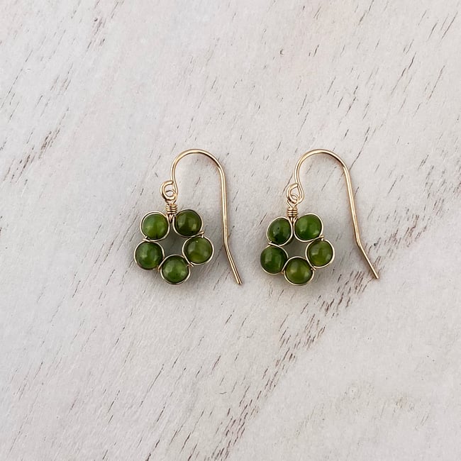 Jade Blossom Earrings