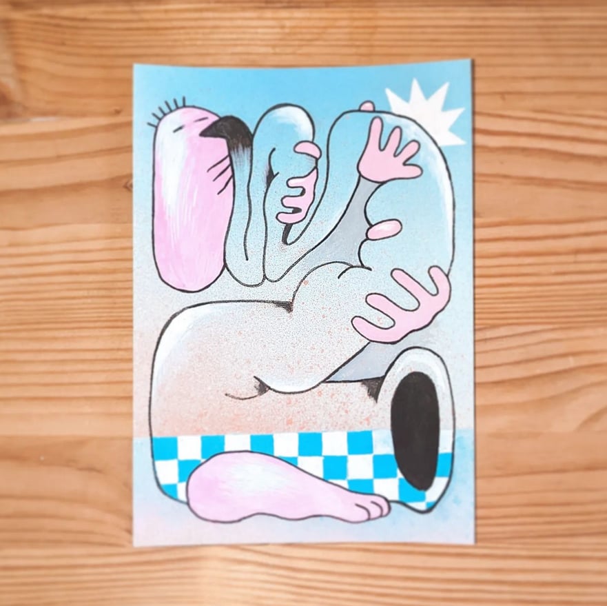 "FAÇON SAX" / Peinture oiriginale