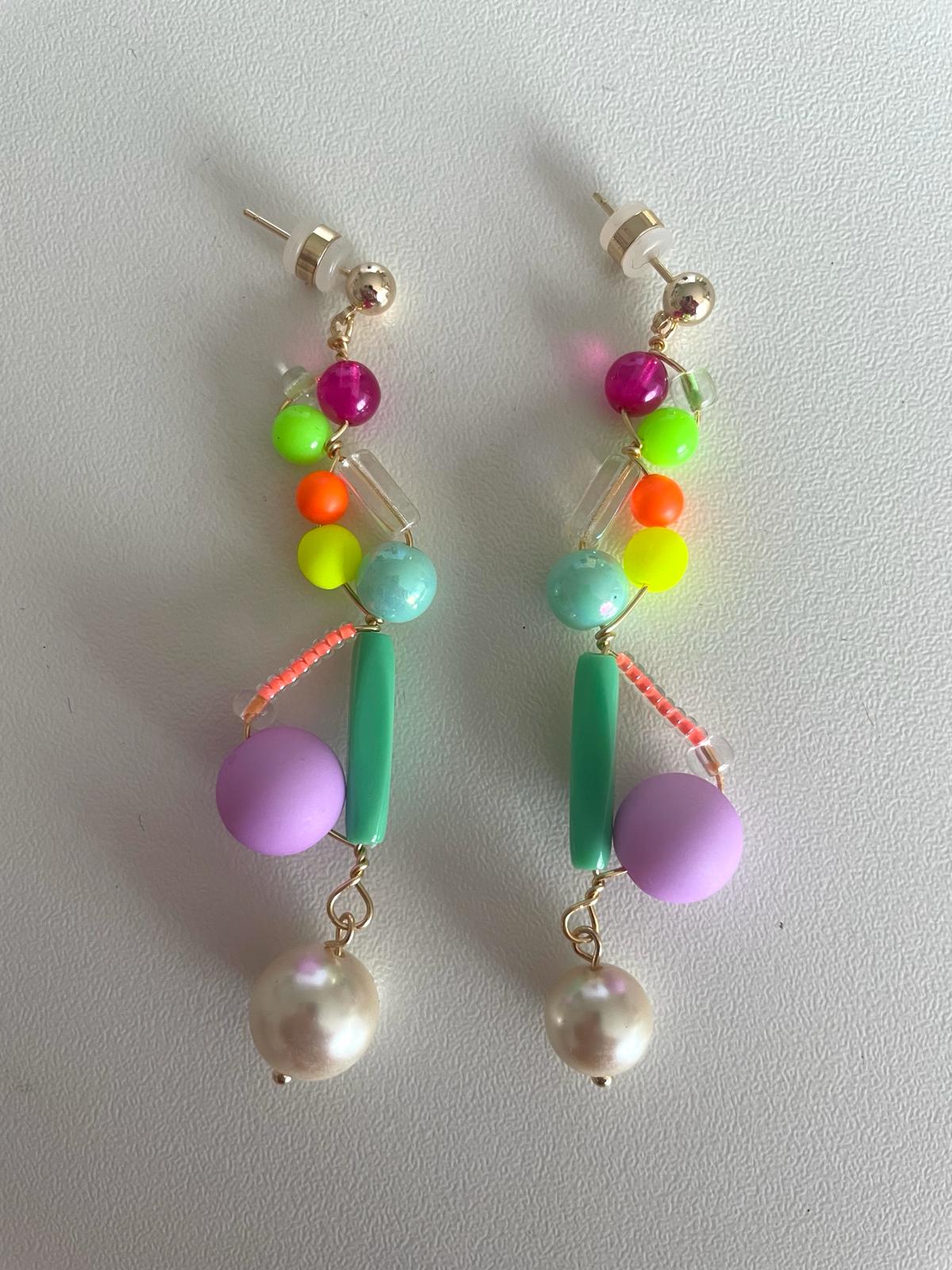 Image of Colour bomb earrings by Love Beth
