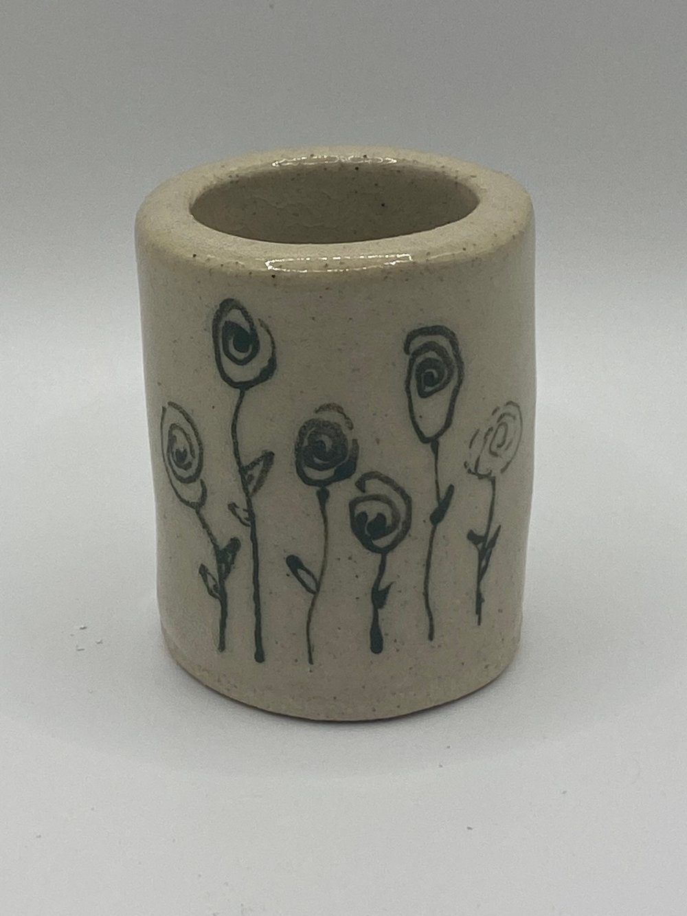 Image of Swirly flower matchstick holder 