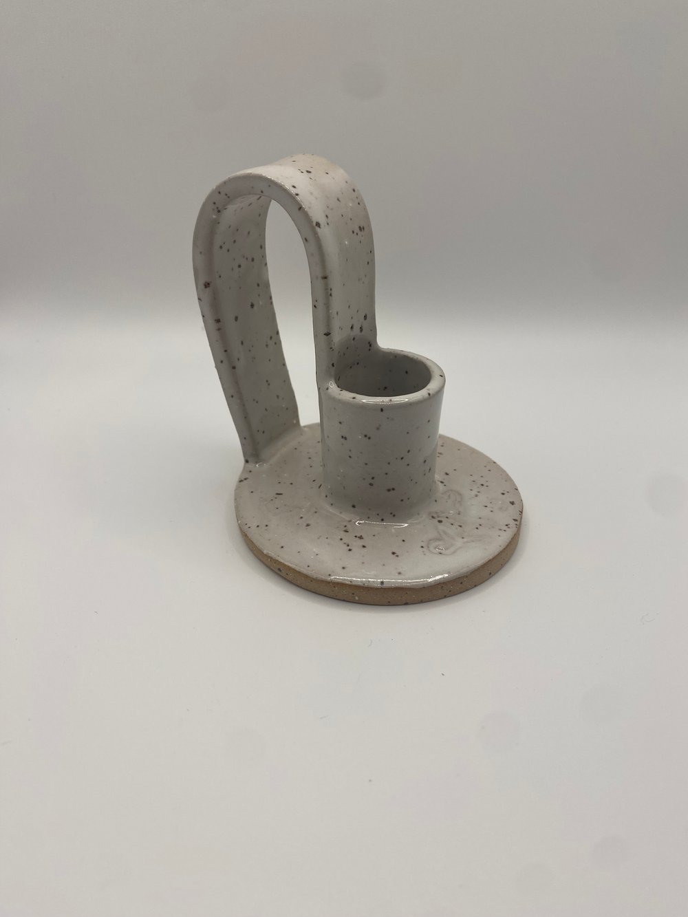 Image of Clear glaze candlestick