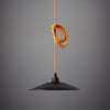 Flat Disk Enamel Lamp Shade - Black