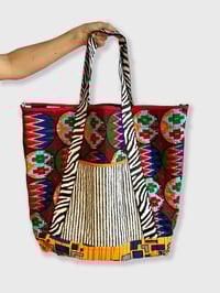 Image 1 of MULTI AND MONCHROME QUILTED LARGE BAG