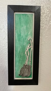 Image of Three Broomsticks ORIGINAL Artwork