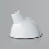 Angled Cloche Enamel Lamp Shade - White