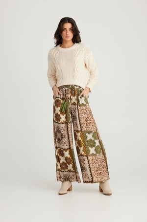 Image of Freedom Pants. Paisley Garden Print. By Talisman the Label.