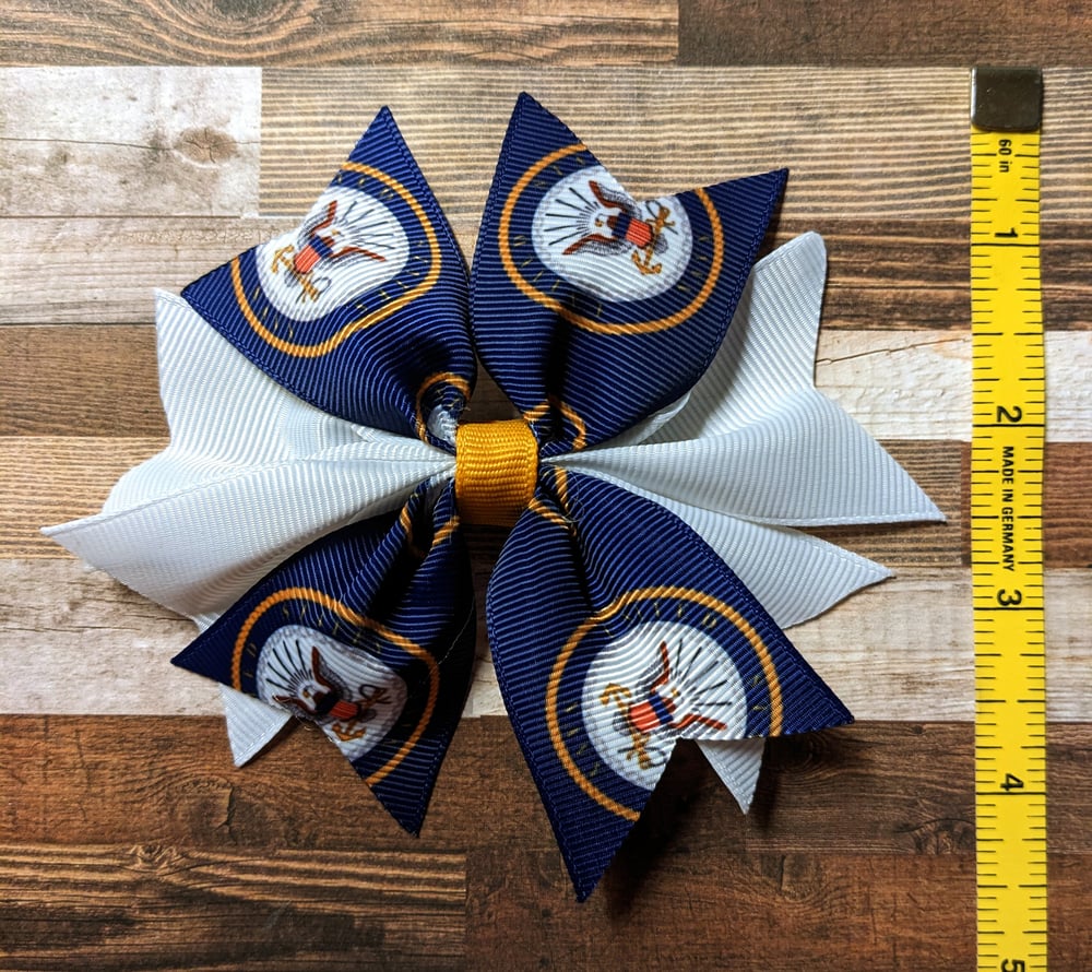 Image of Navy Grosgain Hair Bow