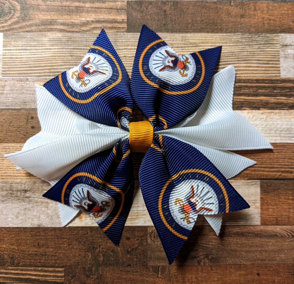 Image of Navy Grosgain Hair Bow