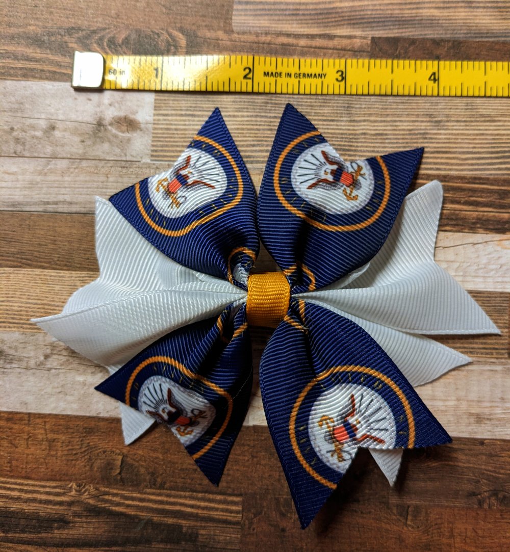 Image of Navy Grosgain Hair Bow