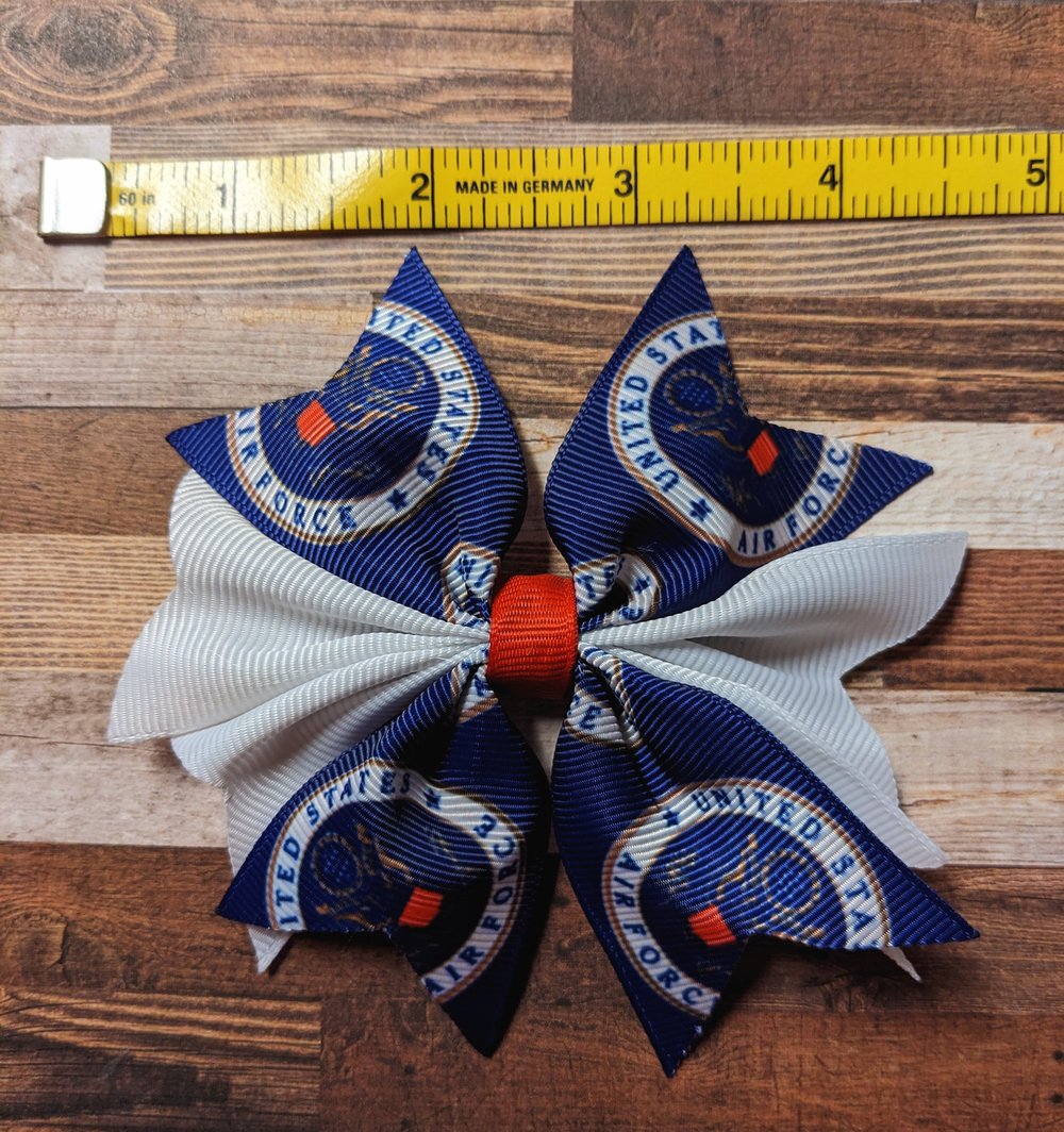Image of Air Force Grosgrain Hair Bow
