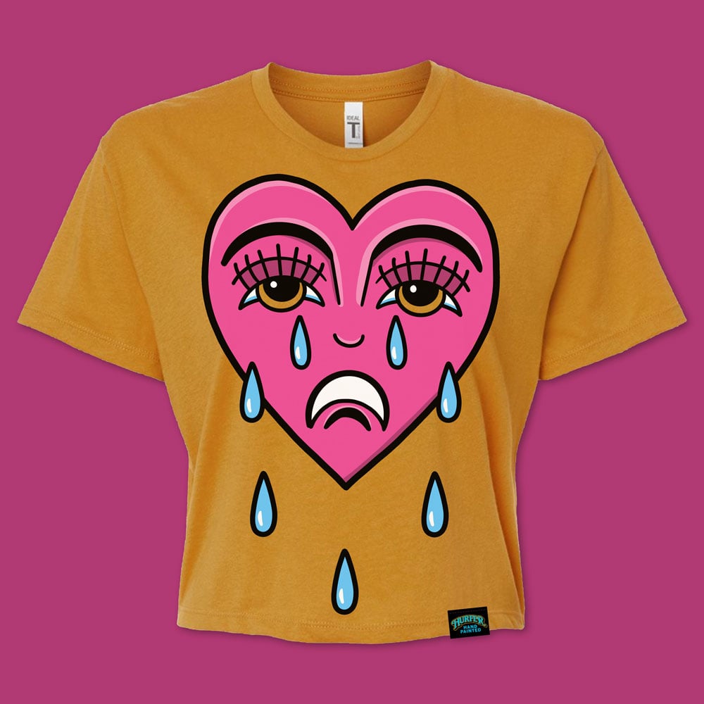 Crying Heart Ladies Crop Top