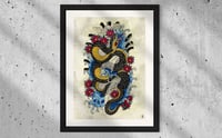 Image 2 of Serpent & Cherry Blossom Print (5x7", 9x12")