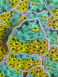 Image 1 of Money Frog 3" Lucky Sticker 