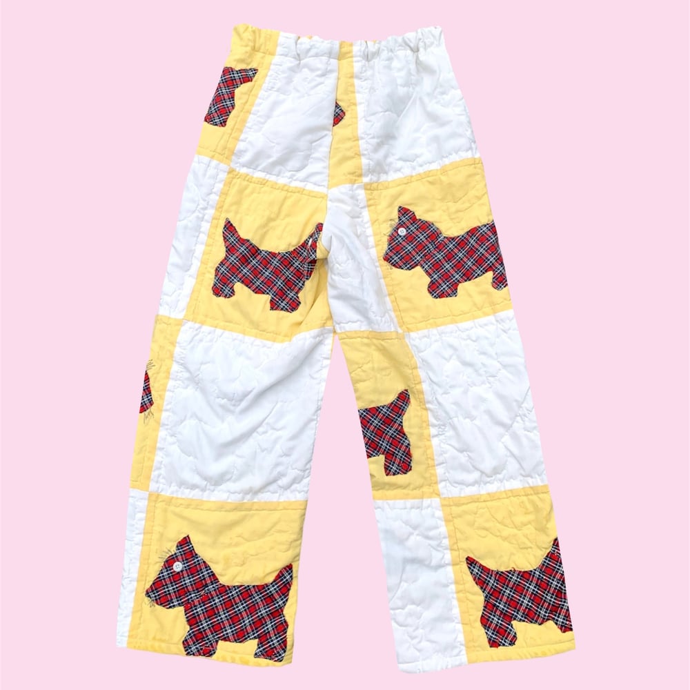 Image of Quilt High Waisted Pants - Scottie Dogs