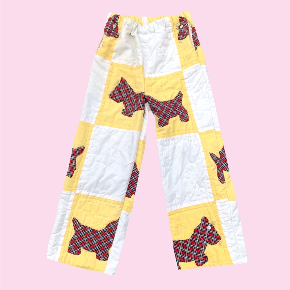 Image of Quilt High Waisted Pants - Scottie Dogs
