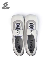 Image 4 of White Retro Strappy Tongue Sneakers