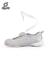 Image 2 of Grey Retro Strappy Tongue Sneakers