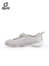 Image 3 of Grey Retro Strappy Tongue Sneakers