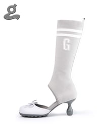Image 2 of Grey Ballet Stockings High Heel