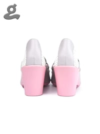 Image 4 of White Pink Strappy High- Heel