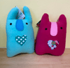 Lovebellies (magenta and blue) 