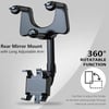 Phone Bracket That Rotates  For Your Rear view Mirror Hands Free While Driving Great Mobile Support 