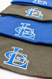 Image 1 of La Grande LG Logo Beanie| 8.5inch uncuffed Beanie| Royal Blue|Black|Charcoal Grey