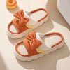 Womens Linen Slippers Indoor Slippers Comzy Anti-Slip House Cotton Shoes Cute Bowknot Flat Slipper 