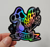 "Queer" mushroom sticker (holographic)