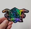 D20 "blessed with shit luck" sticker (standard & holo)