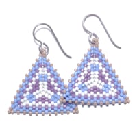 Image 3 of Peyote Stitch Triangle Earrings