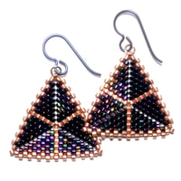 Image 4 of Peyote Stitch Triangle Earrings