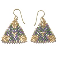 Image 5 of Peyote Stitch Triangle Earrings
