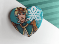 Image 2 of  Fire Emblem Heroes - Holographic Heart Shaped Button Pins