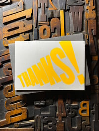 Image 5 of Thanks! | Typographic Letterpress Card | Fluorescent Yellow