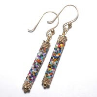 Long Peyote Tube Earrings