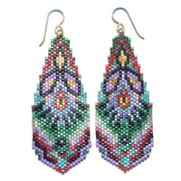 Image 1 of Bead Woven Arctic Wildflower Earrings