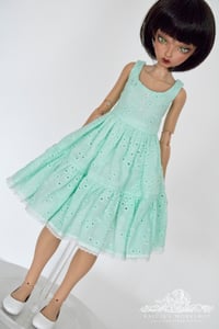 Image 1 of LIMITED - minty green spring dress for MNF/PetiteMarionette girls