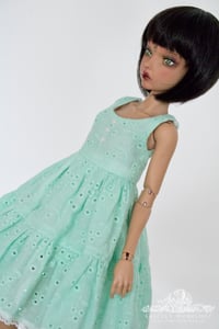 Image 2 of LIMITED - minty green spring dress for MNF/PetiteMarionette girls