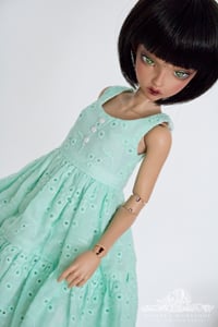Image 3 of LIMITED - minty green spring dress for MNF/PetiteMarionette girls