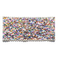 Image 2 of Bead Woven Peyote Stitch Multicolor Bracelet With Toggle Closure