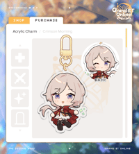 Crimson Morning Acrylic Charm