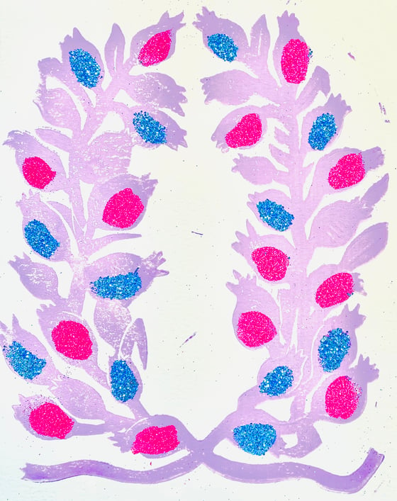 Image of PARTY WREATH PRINT